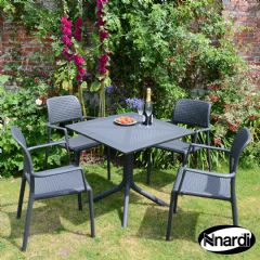 Europa Leisure Clip Bora 4 Seater Dining Set - Anthracite