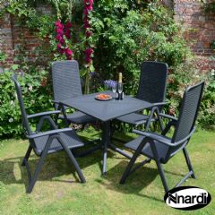 Europa Leisure Clip Darsena 4 Seater Dining Set - Anthracite
