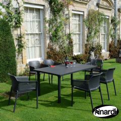 Europa Leisure Libeccio Net 6 Seater Dining Set - Anthracite