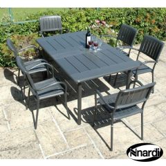 Europa Leisure Anthracite Maestrale 6 Seater Dining Set