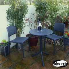 Europa Leisure Step Bistrot 2 Seater Set - Anthracite
