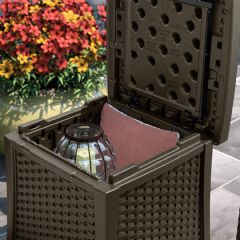 Suncast Java Side Table Storage Box