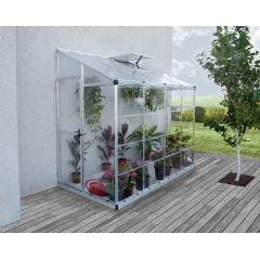 Palram Lean-To Greenhouse - Silver - W4ft x D8ft