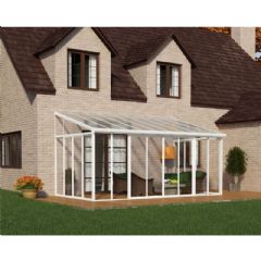 Palram SanRemo Conservatory - White - W10ft x D18ft - Polycarbonate Roof/Acrylic Glazing