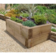 Forest Garden Sleeper Raised Bed - W130cm x D70cm
