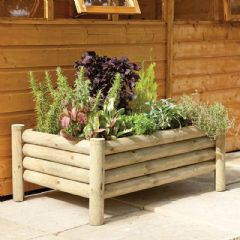 Forest Garden Raised Log Planter