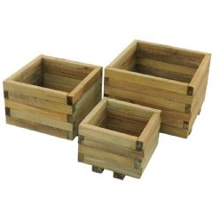 Forest Garden Kendal Square Planter - Set of 3