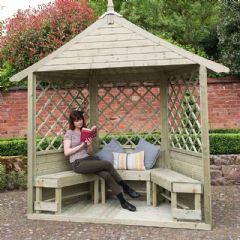 Forest Garden Burford 4 Seater Half Arbour