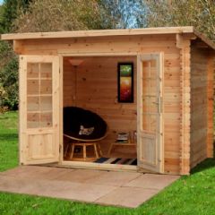 Forest Garden Harwood Log Cabin - W9.5ft x D7.5ft