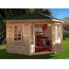 Forest Garden Wenlock Log Cabin - W9.5ft x D9.5ft