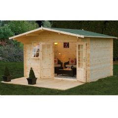Forest Garden Buxton Log Cabin - W13ft x D9.5ft