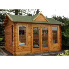 Forest Garden Alderley Log Cabin - W13.5ft x D9.5ft