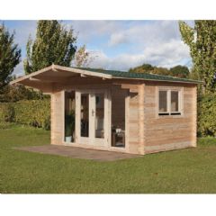 Forest Garden Abberley Log Cabin - W13.5ft x D9.5ft