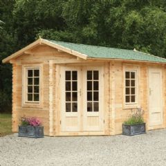 Forest Garden Ripon Log Cabin - W13.5ft x D9ft