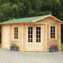 Forest Garden Pickering Log Cabin - W13.5ft x D9ft