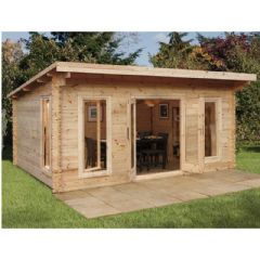 Forest Garden Mendip Log Cabin - W16.5ft x D13ft