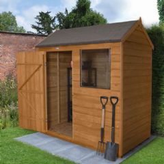Forest Garden Overlap Dip Treated Treverse Apex Shed - W6ft x D4ft