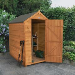 Forest Garden Overlap Dip Treated Apex Shed - No Windows - W4ft x D6ft