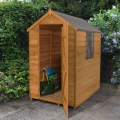 Forest Garden Overlap Dip Treated Apex Shed - W4ft x D6ft