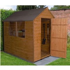 Forest Garden Overlap Dip Treated Apex Shed - W7ft x D5ft