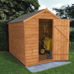 Forest Garden Overlap Dip Treated Apex Shed - No Windows - W6ft x D8ft