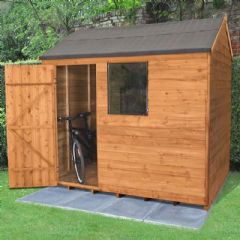 Forest Garden Overlap Dip Treated Treverse Apex Shed - W8ft x D6ft