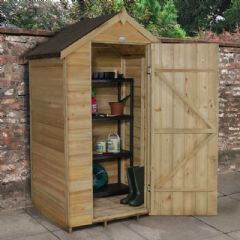 Forest Garden Overlap Pressure Treated Apex Shed - W4ft x D3ft