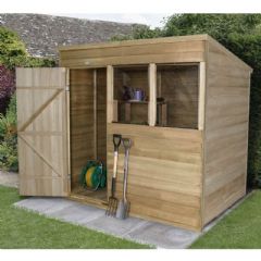 Forest Garden Pressure Treated Pent Shed - W7ft x D5ft
