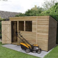 Forest Garden Pressure Treated Pent Shed - W10ft x D6ft