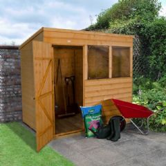 Forest Garden Shiplap Dip Treated Pent Shed - W7ft x D5ft