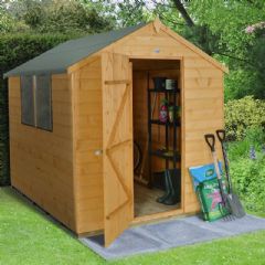 Forest Garden Shiplap Dip Treated Apex Shed - W6ft x D8ft