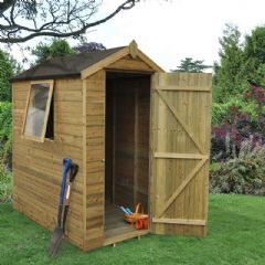 Forest Garden Tongue and Groove Pressure Treated Apex Shed - W4ft x D6ft