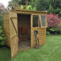 Forest Garden Tongue and Groove Pressure Treated Pent Shed - W5ft x D7ft