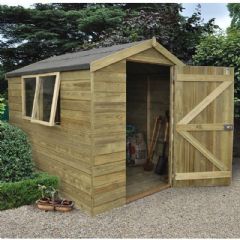 Forest Garden Tongue and Groove Pressure Treated Apex Shed - W6ft x D8ft