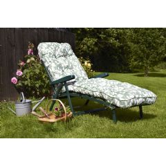 Greenfingers Deluxe Cotswold Sun Bed - Leaf