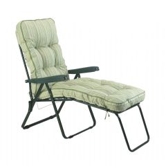 Greenfingers Deluxe Cotswold Sun Lounger - Stripe
