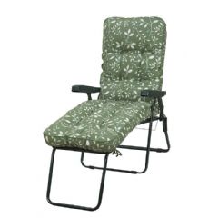 Greenfingers Deluxe Sun Lounger - Country Green