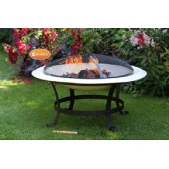 Gardeco Cassio Fire Bowl - Enamel Ivory