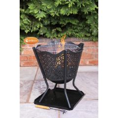 Gardeco Canasta Brazier Fire Basket with BBQ Grill