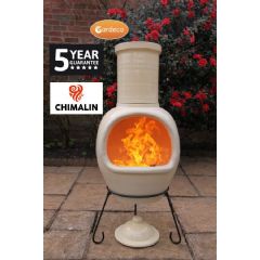 Gardeco Asteria Extra Large Chiminea - Glazed Ivory