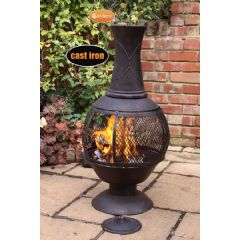 Gardeco Opera Large Cast Iron Chiminea - 100cm Height