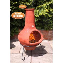Gardeco Tibor Jumbo Mexican Chiminea Brown - Height 134cm