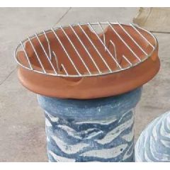 Gardeco Clay Cooking Crown for Chimineas - BBQ Grill - 26cm Diameter