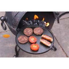 Gardeco Swivelling Cast Iron Hotplate - Edged Frying Pan - 26cm Diameter