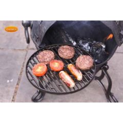 Gardeco Large Swivel Cast Iron BBQ Grill With Edge - Diameter 30cm