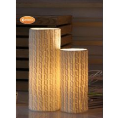 Gardeco Porcelain Table Lamps - Knits