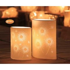Gardeco Porcelain Table Lamp- Flowers Large