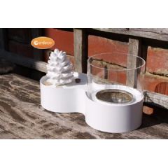 Gardeco Pine Cone Fire Gel Burner - Includes One Tin of Fire Gel