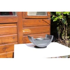 Gardeco Semi Circle Fire Gel Burner - Includes One Tin of Fire Gel