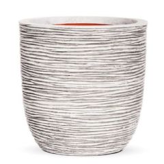 Capi Nature Ribbed Pot Ball Planter Range - Ivory